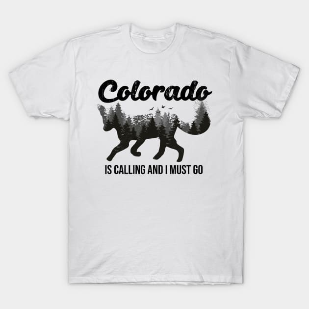 Colorado Is Calling And I Must Go Forest Wildlife Fox T-Shirt by plainlyfashion